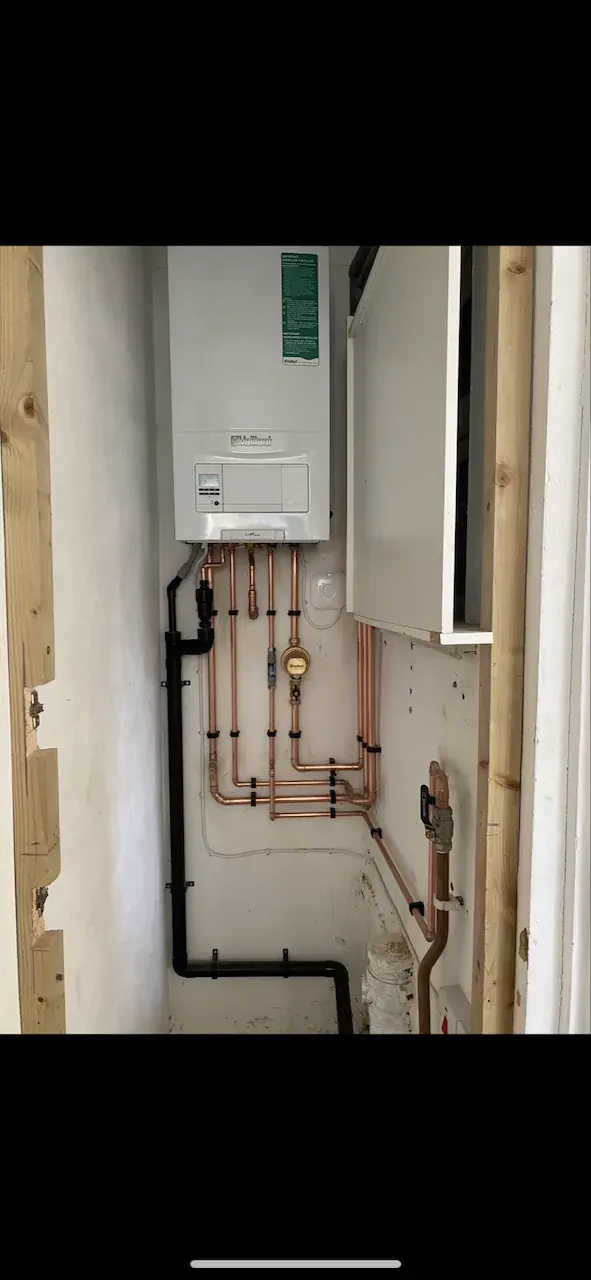 New combi boiler after conversion