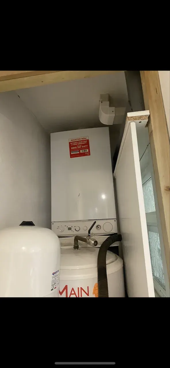Old system boiler before conversion